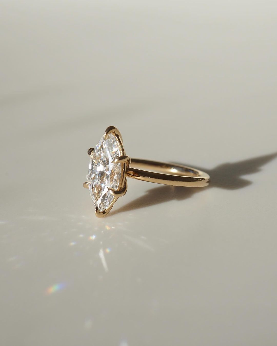 6ct Marquise Cut Lab Grown Diamond Solitaire Ring  Elegant close-up of a hand showcasing an engagement ring with a gold band, ideal for proposals, weddings, or luxury jewelry collections, paired with a soft, natural manicure. YouTube Amazon Facebook Weather Google Gmail Wordless WhatsApp Web Translate News blog post ring ceremony Article Life Money 2025 design Ring Ceremony Diamond Shape Diamond Ring Surat Diamond India Market Diamond Ring for Her Diamond Ring for Men Diamond Ring Women Engagement Ring 
