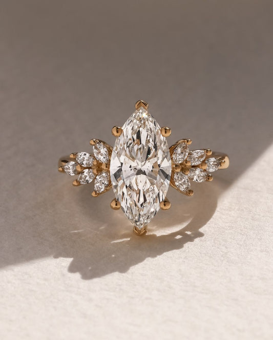 4.0ct Marquise Cut Lab Grown Diamond With Anastasia setting Engagement Ring, Wedding Ring, Anniversary Gift For Her