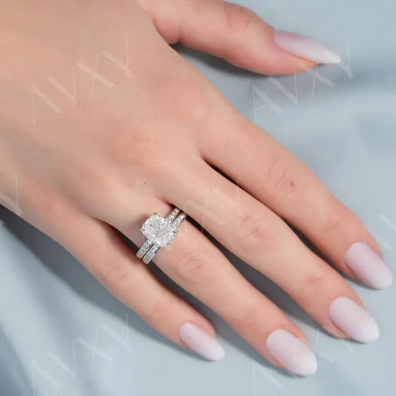 Cushion 2.00CT Lab Grown Diamond Hidden Halo With Double Pave Band Engagement Ring Anniversary Ring Gift For Girlfriend